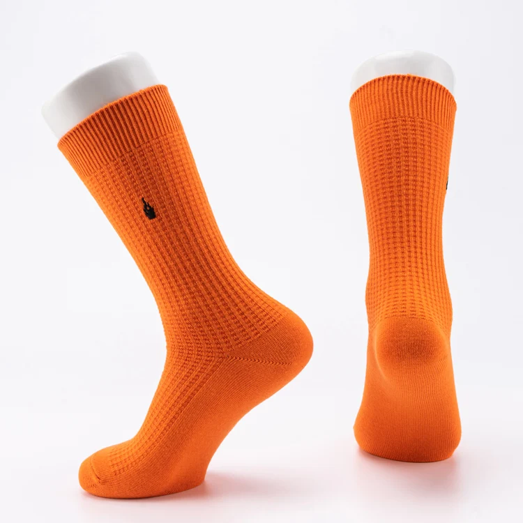 cotton and hemp custom no logo golf designer socks with embroidery logo for adults