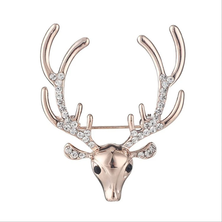 Yiwu accessories alloy diamond owl brooch trend wild clothing deer head bee peacock elephant butterfly silk scarf buckle brooch