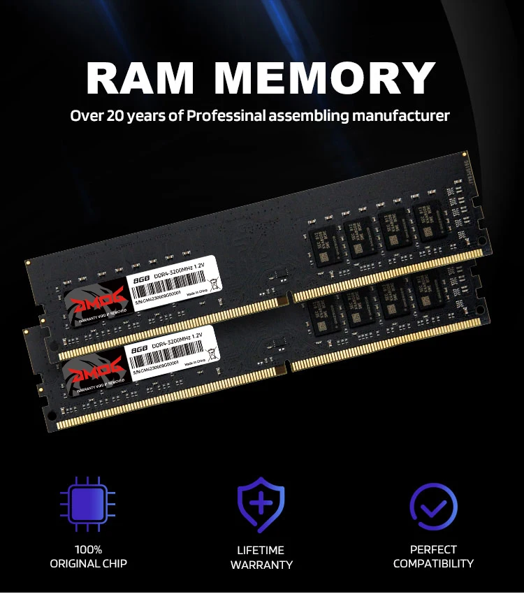 Ddr4 Ram 4gb 8gb Udimm Dram Module 2400mhz 2666mhz 3200mhz Computer Memory For Laptop Pc