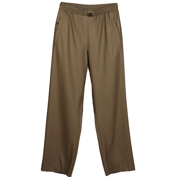 High quality Waterproof men rain trousers adult rain pants  outdoor PU raincoat