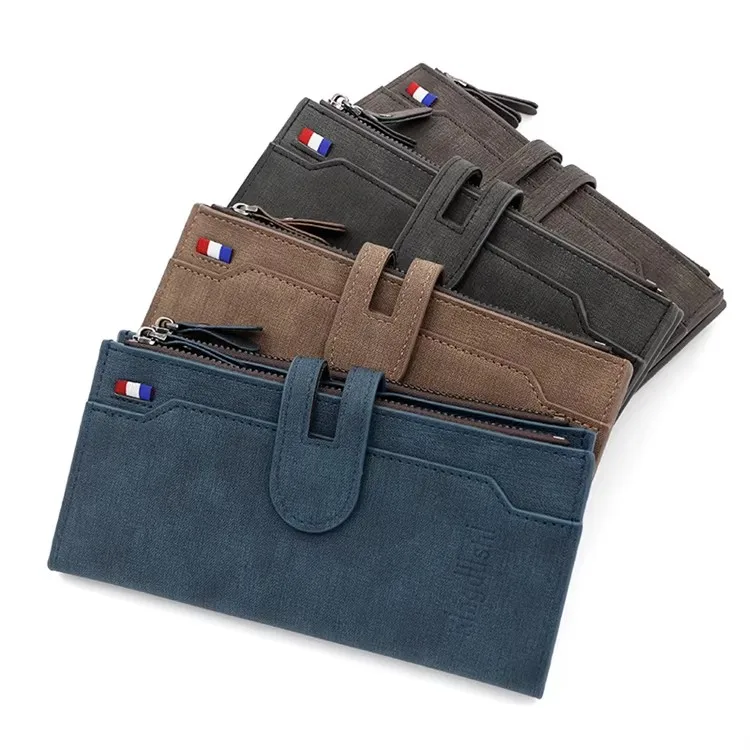 china wholesale custom handmade large thick minimalist men fashion luxury designer wallet low moq