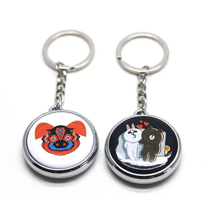 25/32/37mm Electroplated Keychain Double Sides Button Badge Material for Decoration