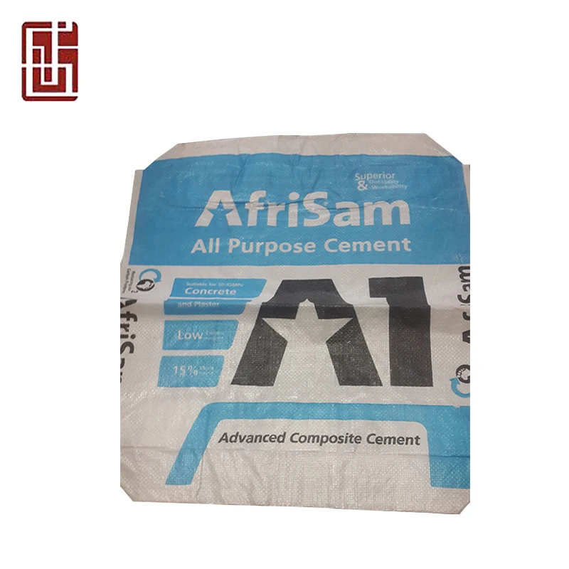 Stand up block bottom chemical valve bag 25kg lafarge cement packing