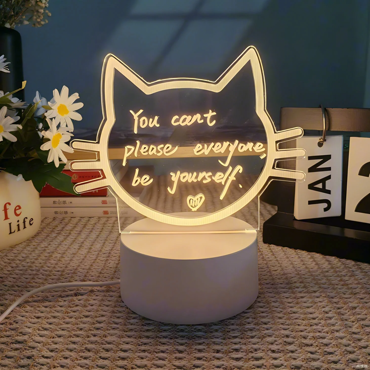 Diy 3D СВЕТОДИОДНЫЙ Ночник подарок пустой свет креативная перезаписываемая акриловая доска для заметок светодиодный перезаписываемый ночник с доской объявлений