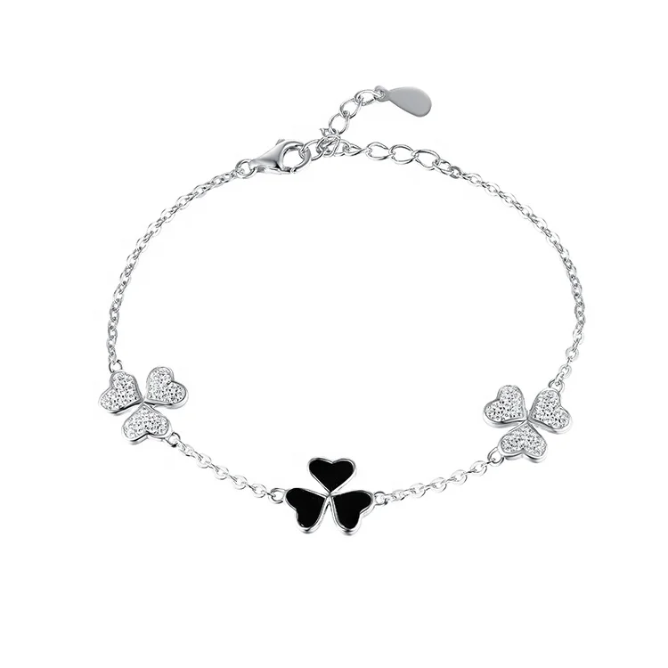 
Heart Link Chain womens 925 Sterling Silver Bracelets Bangles 