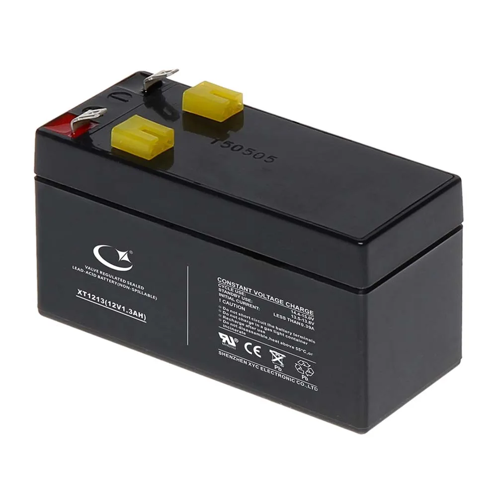 12V 1.3AH rechargeable battery AGM Sealed lead acid battery for emergency lights home security alarm system