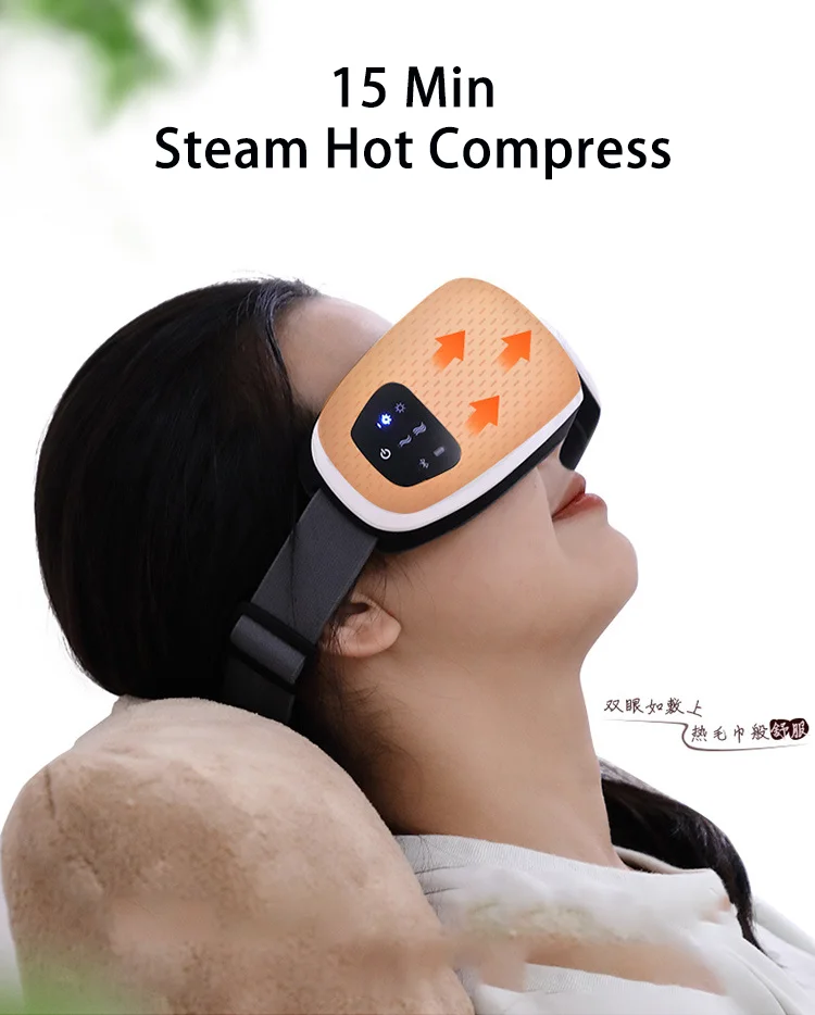 Smart electric eye Massager hot compress massage heat reye massager phototherapy Device