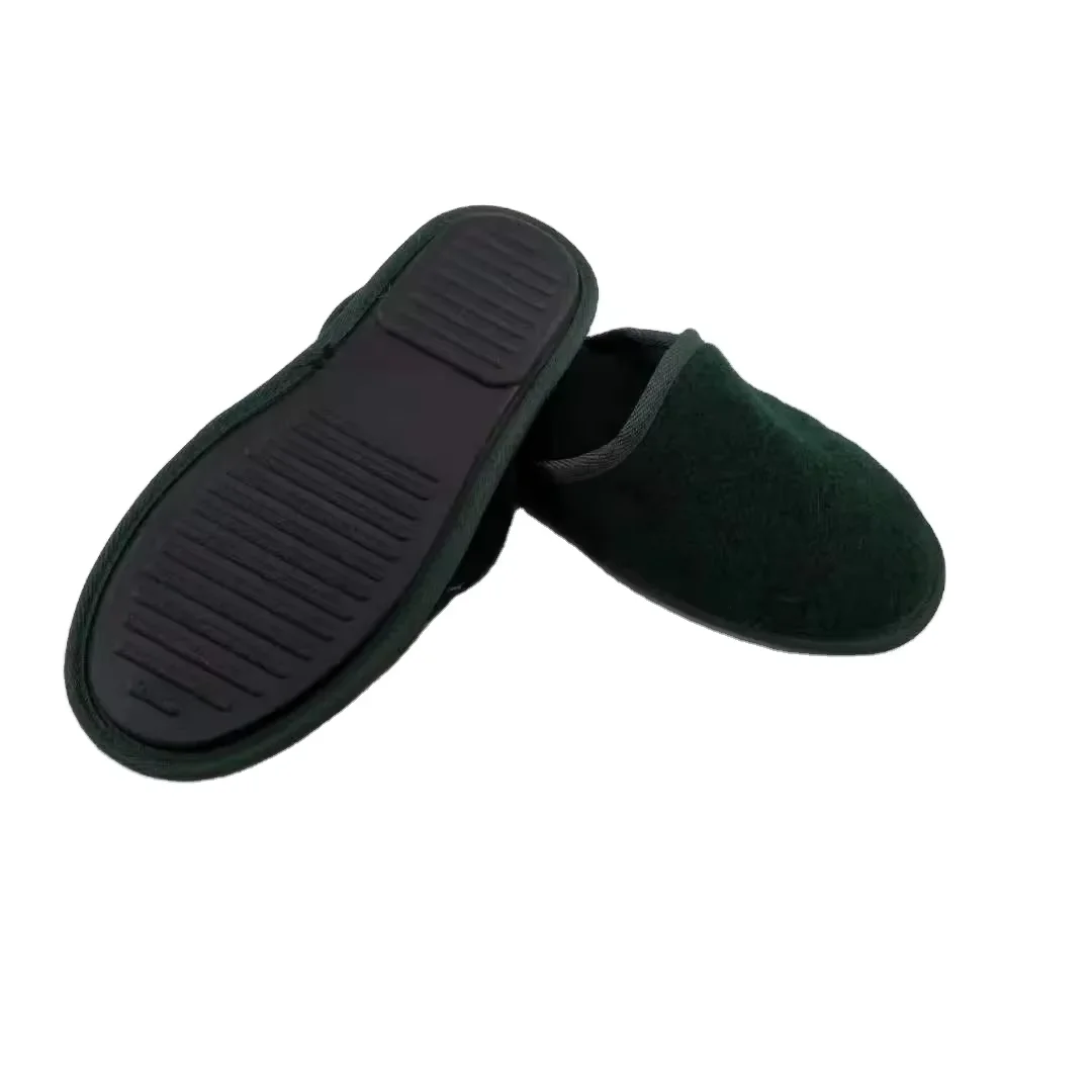 Custom Logo Felt Cloth Slippers Comfortable Soft Cotton Slipper Indoor Warm Plus Size Unisex House Winter Slippers
