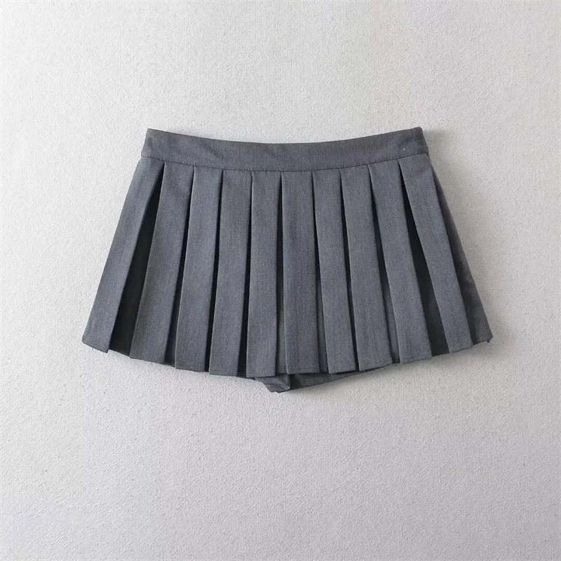 TAOP&ZA Fashion Summer New Korean Style Skirt Women 2024 Tennis Casual High Waist Sexy Mini Skirt College Short Mini Skirt 69