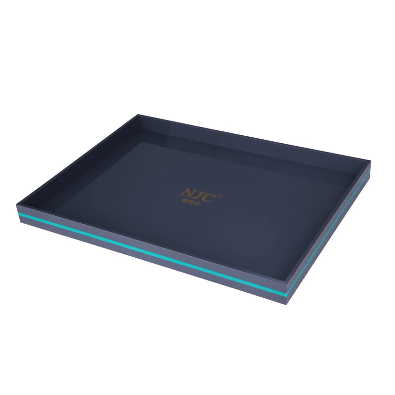 
acrylic dark blue with trim square soap dish for 5 star hotel guest room 