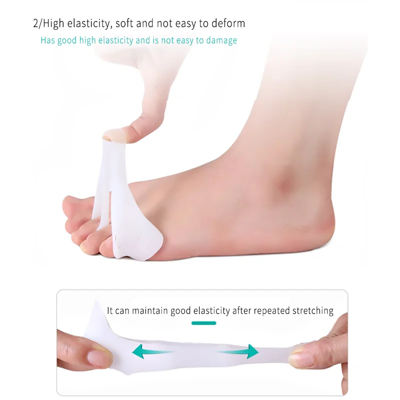 JOGHN Footcare milk white flip flops bunion toe protector gel toe separator bunion corrector hot selling elastic Corrector