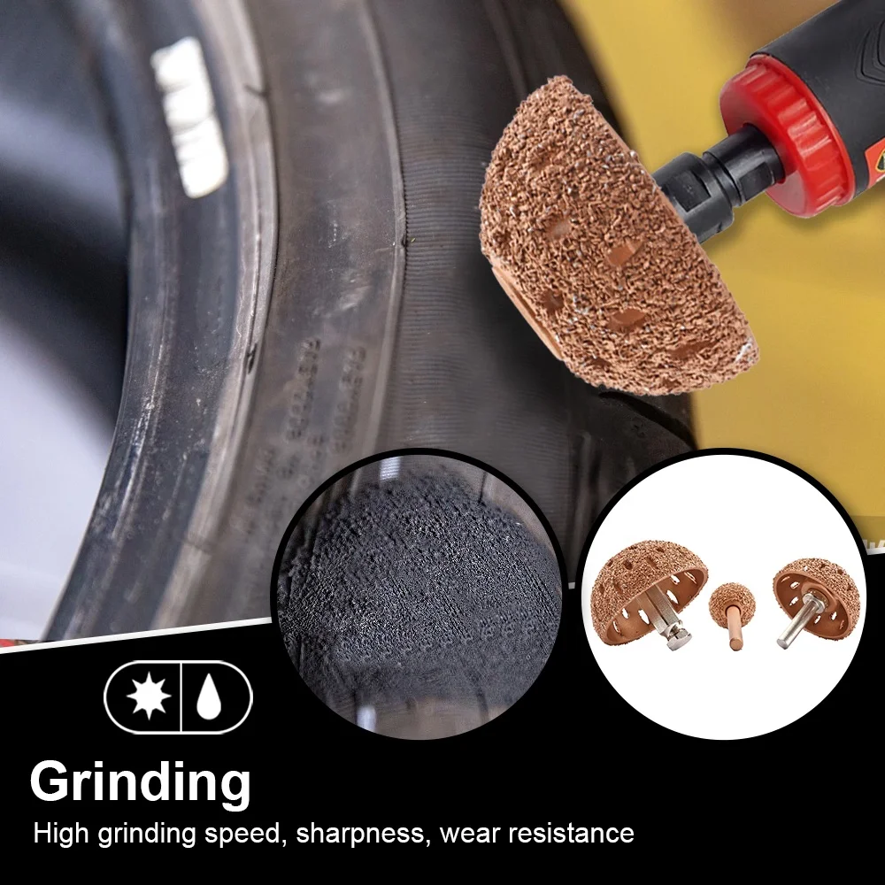 42/55mm Buffing Wheel Tungsten Carbide Rasp Steel Grinding Head Tire Repair Grinding Head Alloy Grinding Head Tire Repair Tool