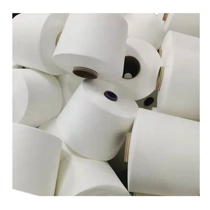 Factory Price Compact Siro Spinning  30s polyester Raw White For Bleaching And Dyeing Yarn For Knitting