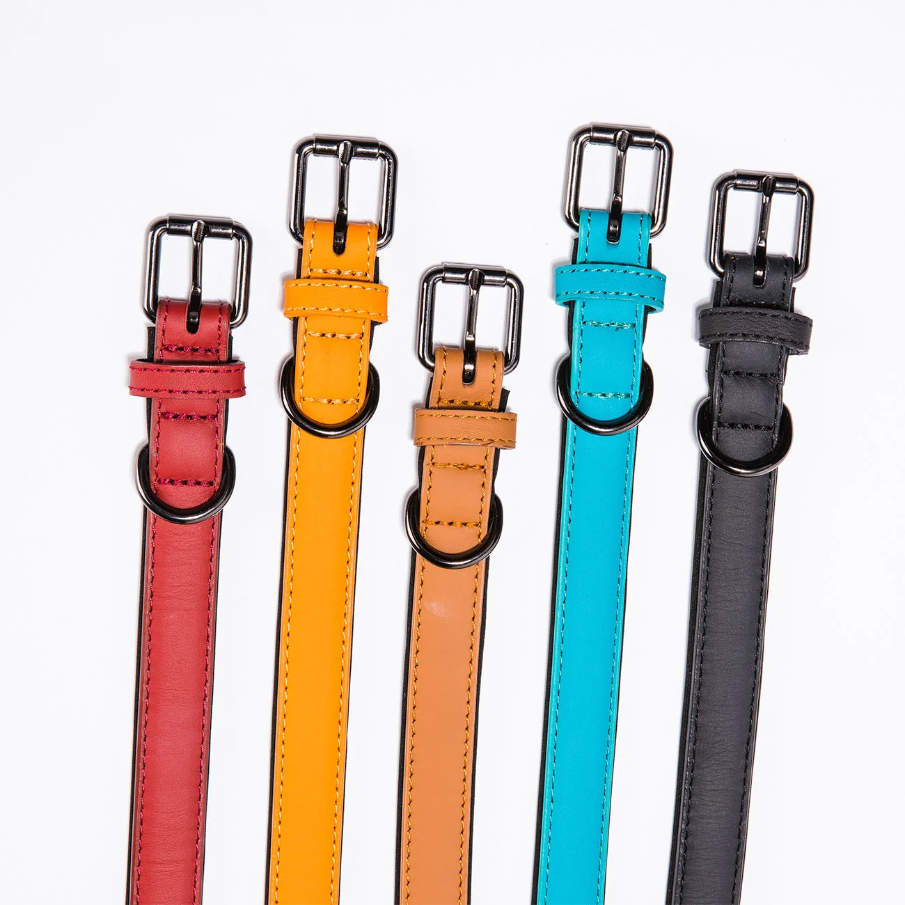 Custom Personalised Leather Dog Collar Durable Neoprene Padded Waterproof Dog Leading Collars for Large Medium Small Size