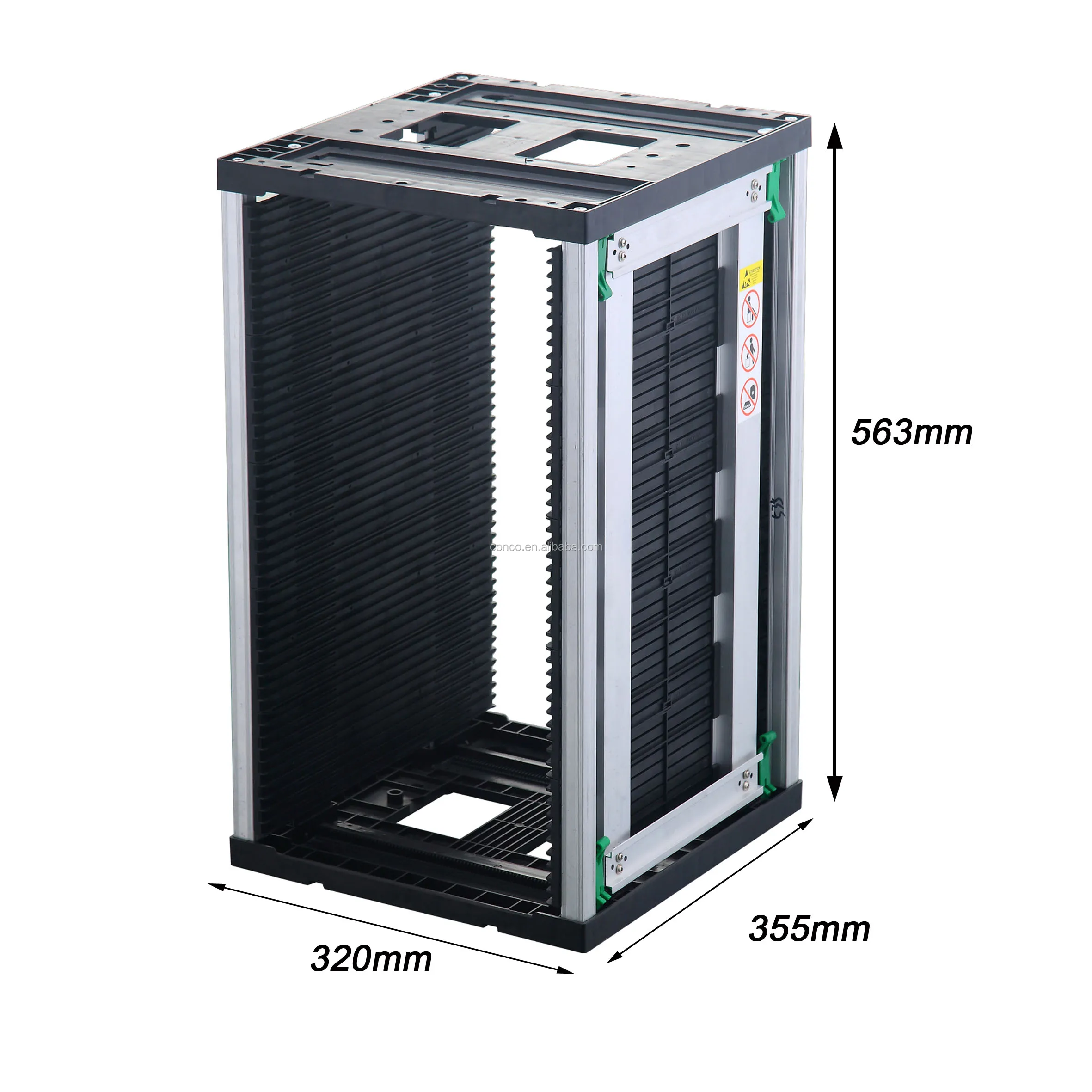 CONCO SMT Metal ESD PCB Magazine Rack Adjustable pcb rack de stockage