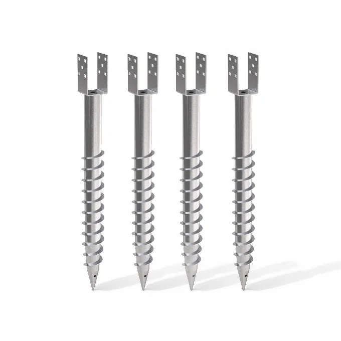 Оцинкованные спиральные заземляющие Якорные сваи, винты для почвы