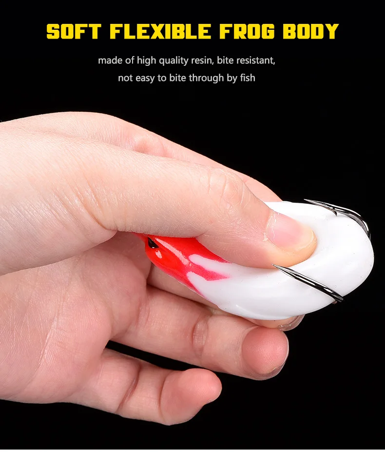 Wholesale 17.5g 60mm Soft Frog Bait  Artificial Soft Silicone Frog Fishing Bait  Frog Fishing Lures With High