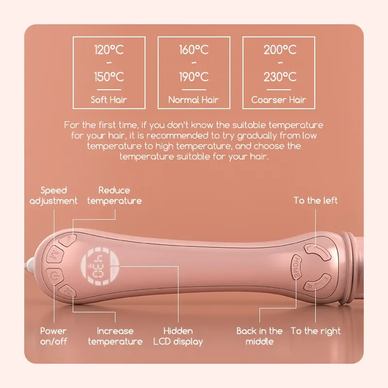 Multi Factory Price Wholesale Custom Curly Hair Stick Lcd Auto Hair curly iron Curler Wand Magic Automatic Curling Iron