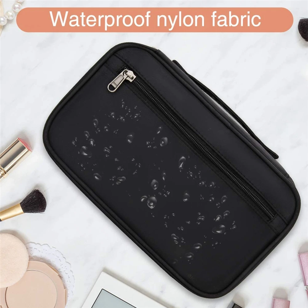 Custom Cosmetic Bag Roll Makeup Brush With Leather Wallet travel cosmetic bags portable cosmetic make up case bag for ladies
