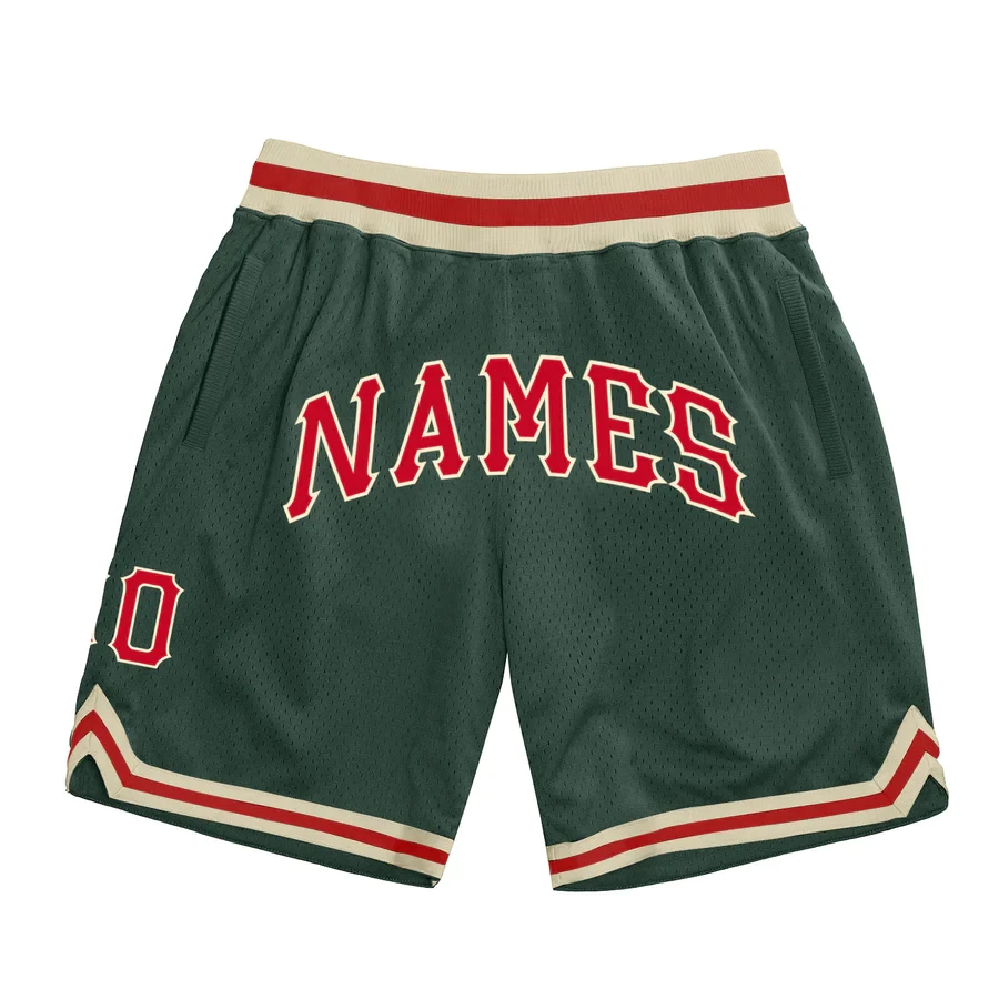 Customized Royal Red-White Basketball Short Sports OEM Manufacture 3D Pattern Design American Flag Authentic Basketball Shorts