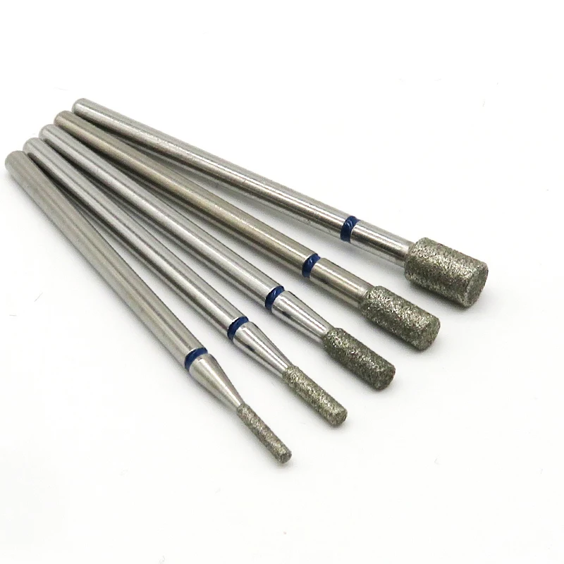 Manicure Prepping 6mm Short Barrel Diamond Burr Cuticle Nail Drill Bits Diamond for Nail Drill Machine