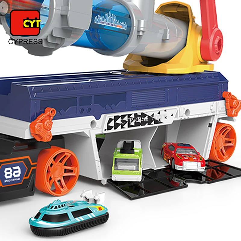 Catapult Car Toys Ejection Transporter Truck Toys With Soft Bullets For Children