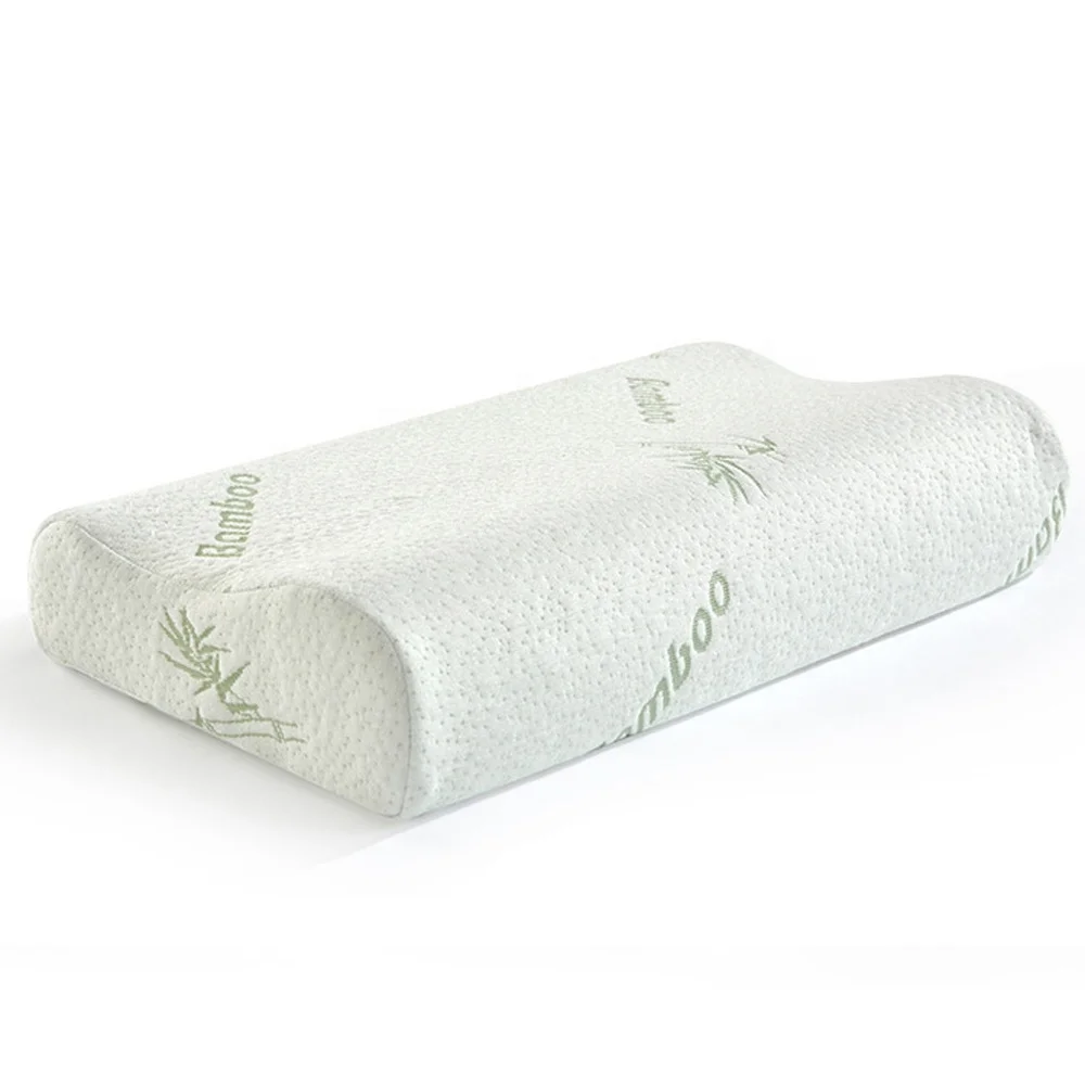 OEM Natural Cooling Bamboo Memory Foam Pillow Ergonomic and Comfortable Pillow for Sleeping with Hypoallergenic Cover