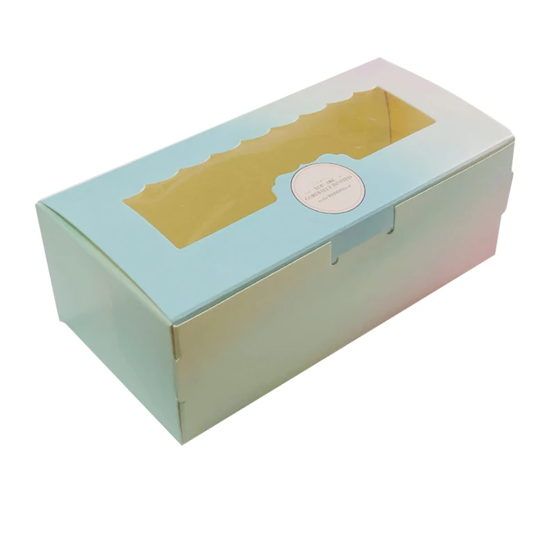 Custom Paperboard Wholesale Gift Grade Food Bakery Food Cake Chocolate Packaging Printing Cookies Pastry Boxes with Window