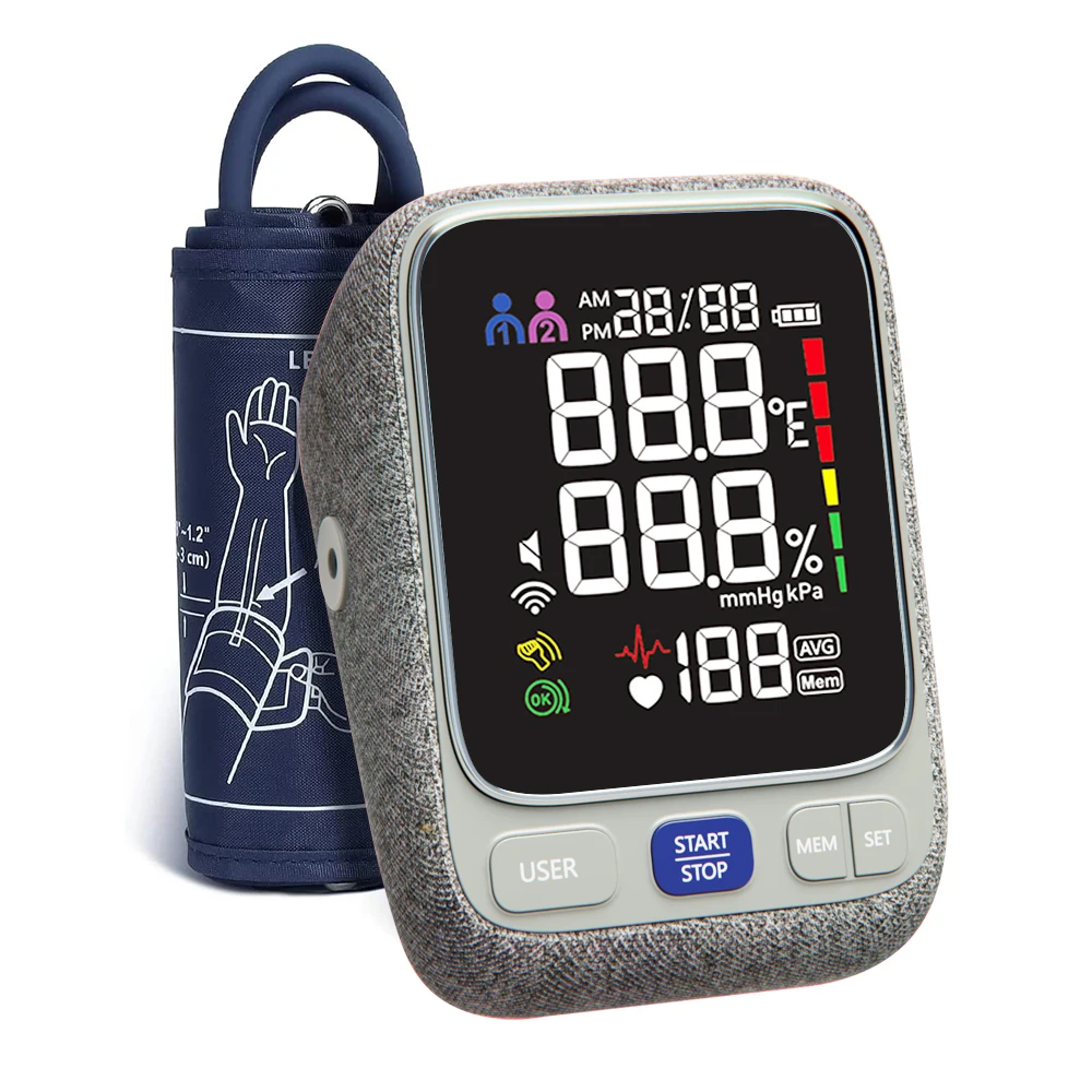 Wholesale factory upper arm digital bluetooth blood pressure monitor thermal digital equipment medical blood pressure monitor
