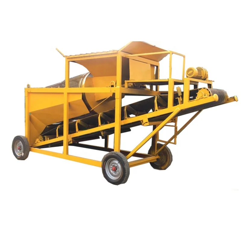 Made in china trommel screen machine mobile sieving for soil stone