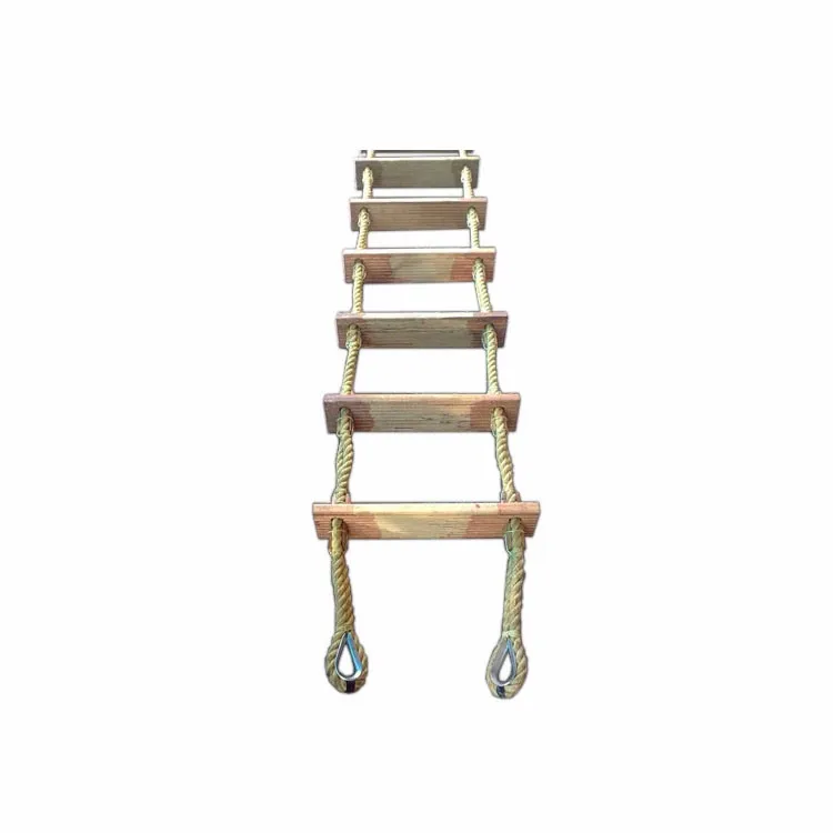 Factory good quality marine boat marine Emergency Escape wooden Rope Embarkation ladder