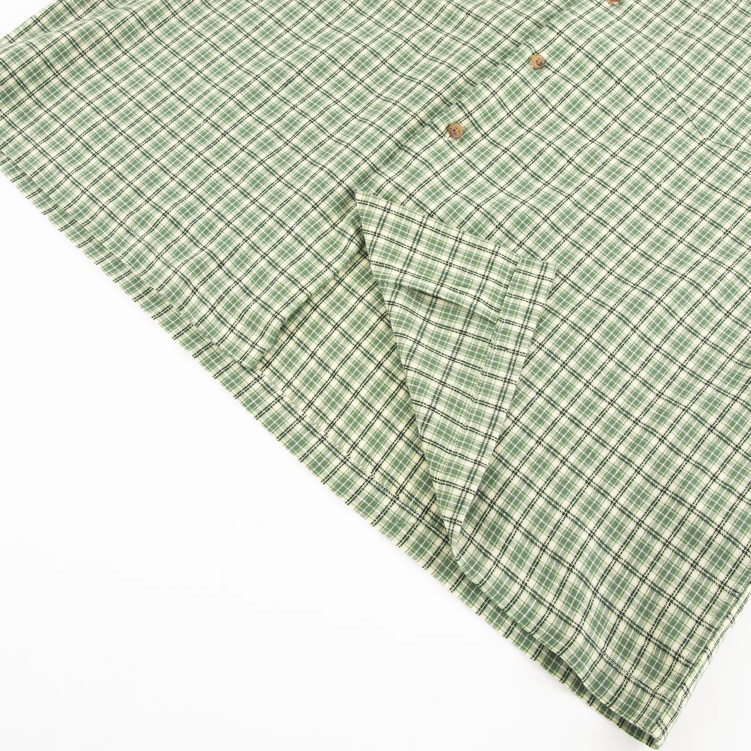 Checked Cotton Button Up Shirt Formal Work Vocation Shirt Wear Square Collar Short Sleeve Plaid Shirt