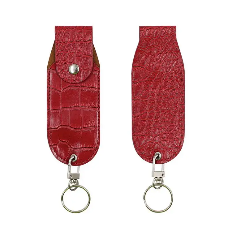 
OC Pepper Spray Holder Pouch Leather Case Protective spray holster Leather case with key ring for MK3 Canister 