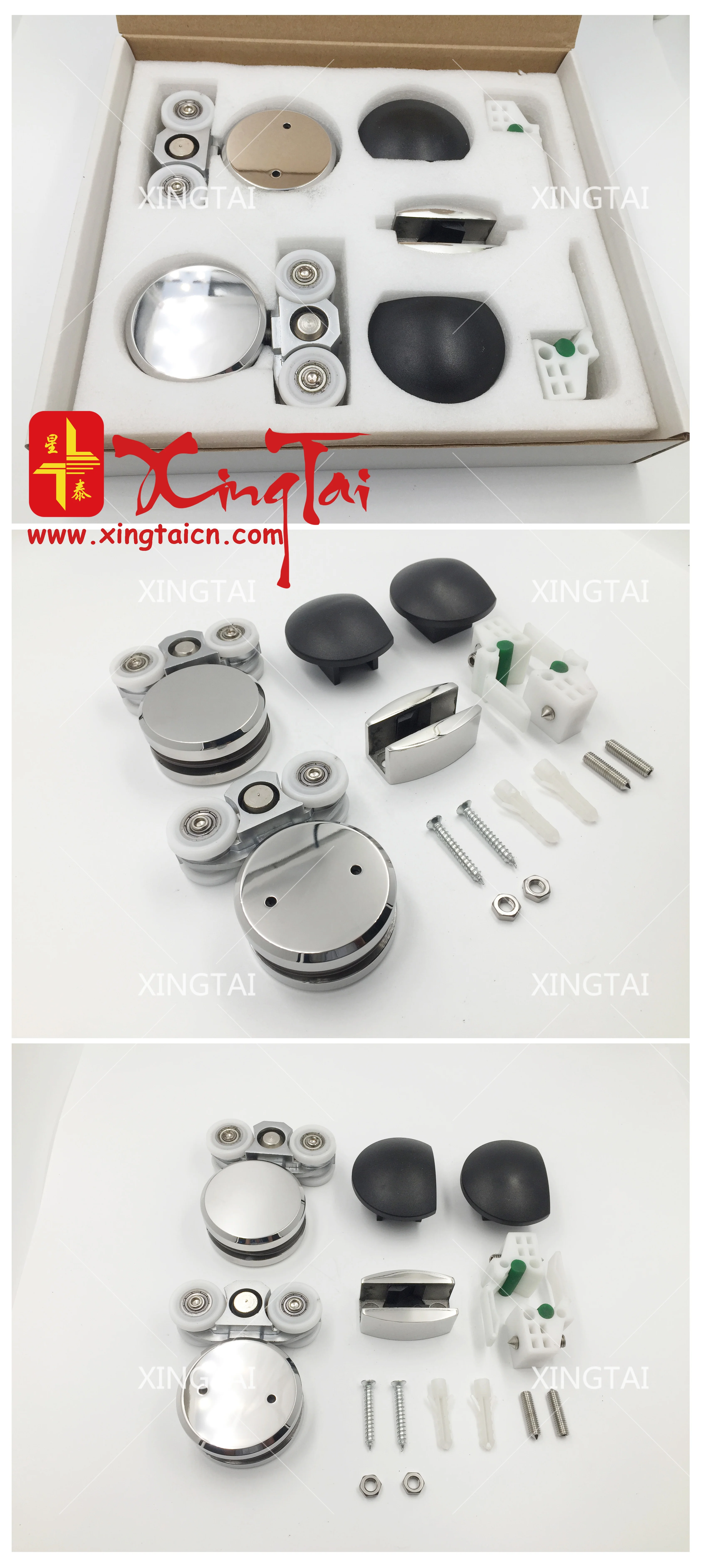 High Quality Fashion Glass Sliding Door System Satin Finish Sliding Door Hardware