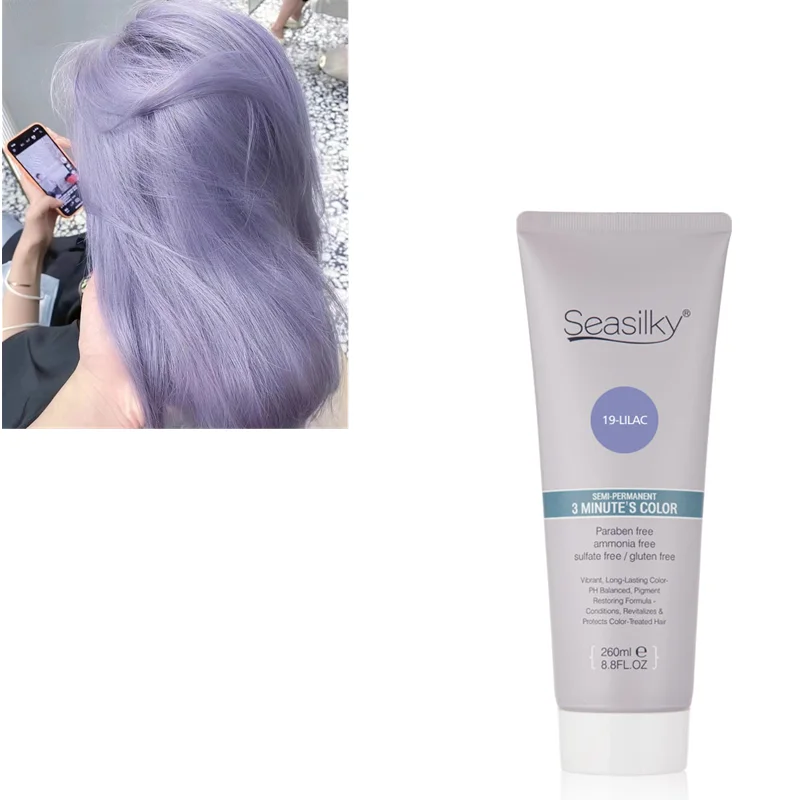 Hot Selling Violet Semi-Permanent Conditioning Cream Professional Dyeing &Nourishing 32 Fashion Colors 260ML