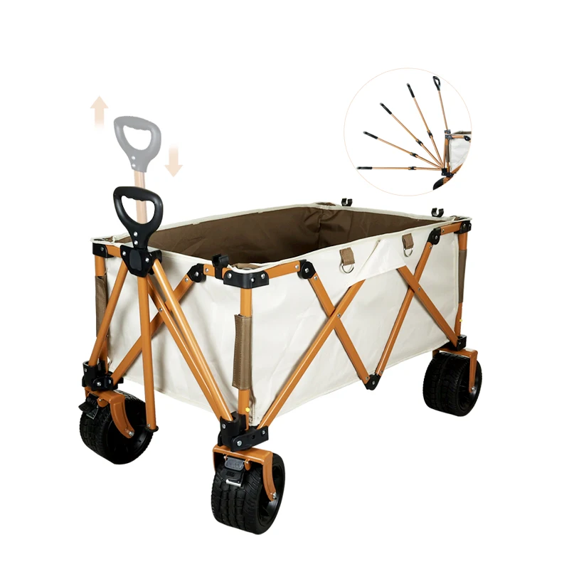 2022 Camping Outdoor Collapsible Beach Wagon Cart Trolley Utility Folding Camping Wagon Trolleys Hand Carts wagon for kids