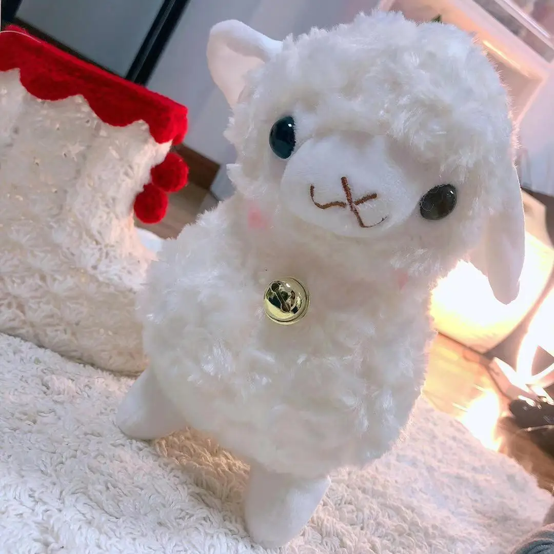 New baby toys Stuffed sheep toys plush white sheep small bell toys for kids perfect companion gifts