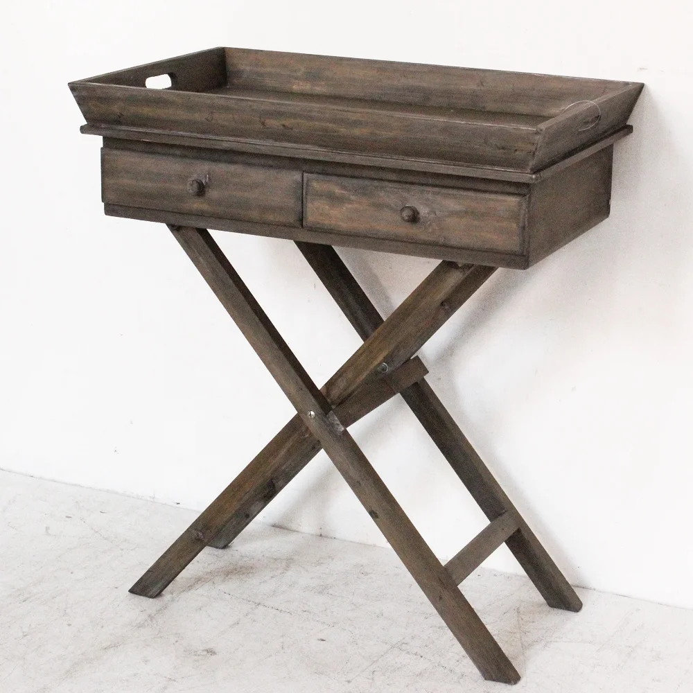 Деревенский деревянный поднос Luckywind FSC, сервировочный поднос с 2 перекрестными ножками