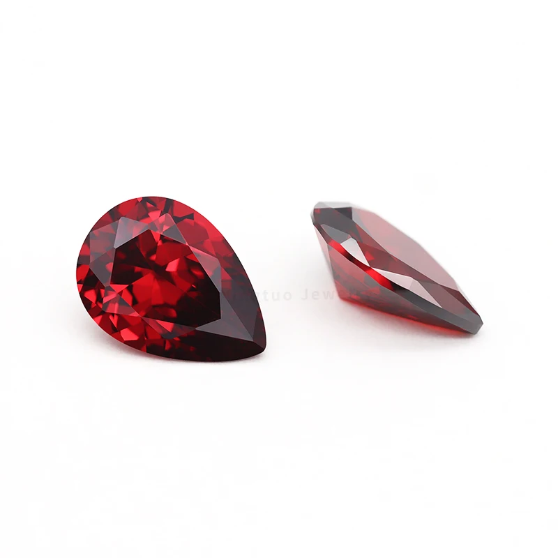 Gems Synthetic Pear Cut Stone Cubic Zirconia Top Quality 5a Cz Gemstone Garnet Synthetic Zircon Stone