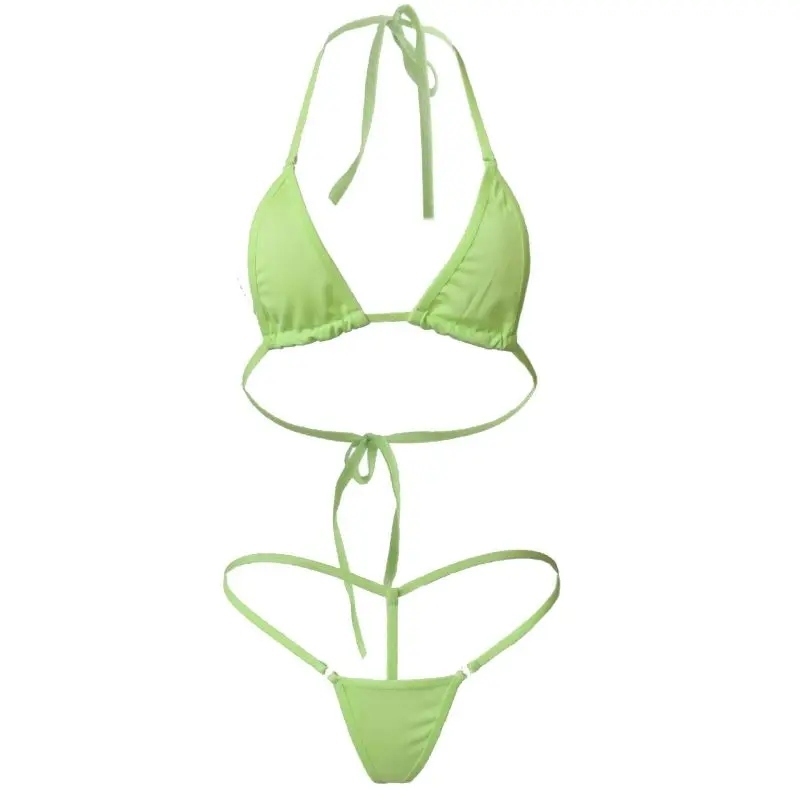 Underwear Mini Swimsuit Ladies Sexy See Through Three Point Swimwear Women Sexy Bikini