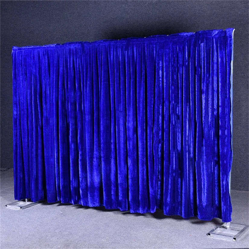 8ft Velvet Photography Curtains Party Wedding Church Events-Free Design Flower Wall Tension Fabric Backdrops Stand Birthday Box
