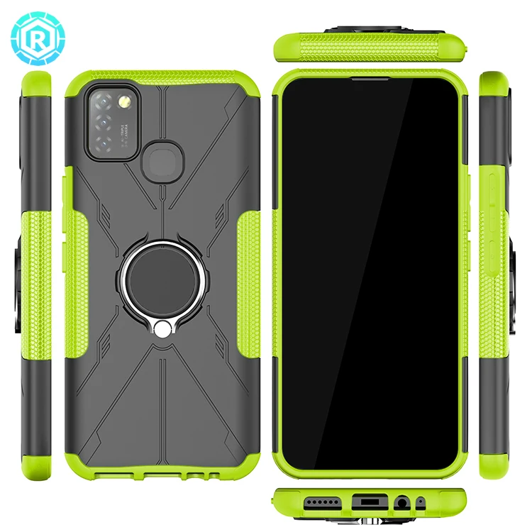 Roiskin Kickstand protector phone case for infinix smarrt 5 anti shock phone case for infinix hot 10 lite phone shockproof