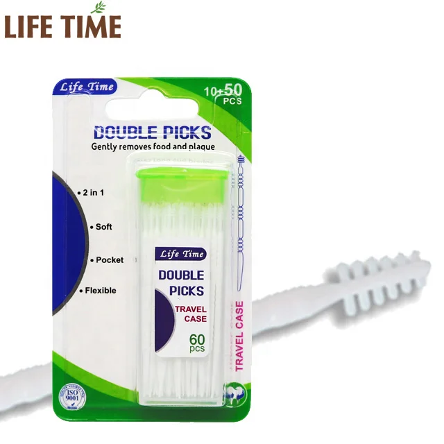 50/60pcs silicone plastic disposable High quality hot sale dental oral care interdental brush tooth pick toothpick