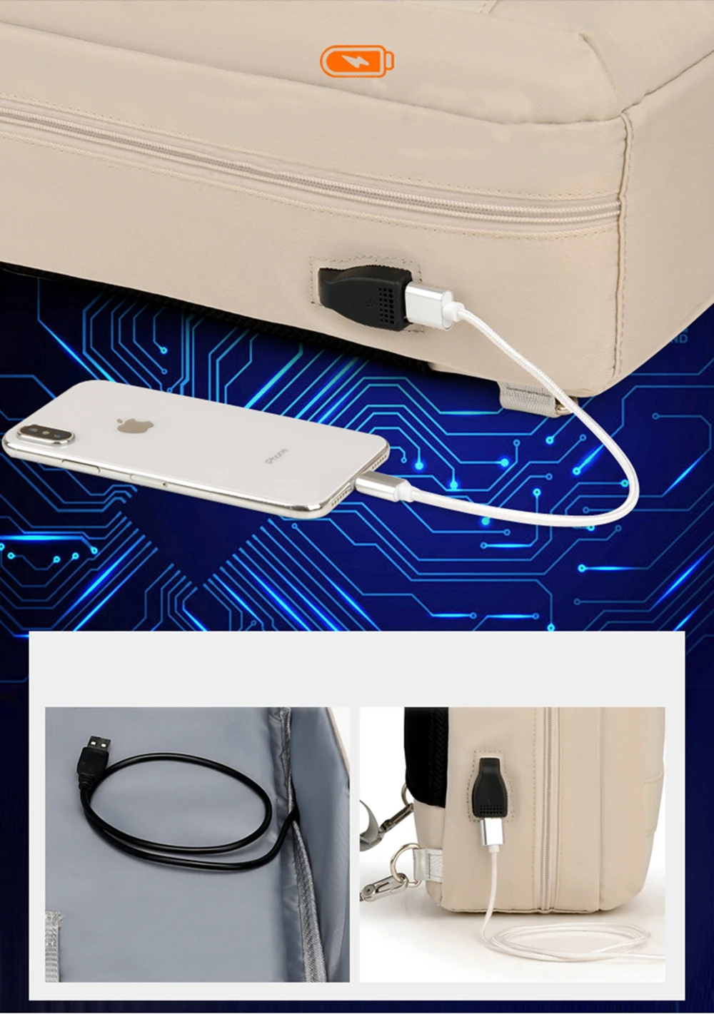 Waterproof Large Capacity 15.6 Case Usb Port Best Laptop Backpack For Women