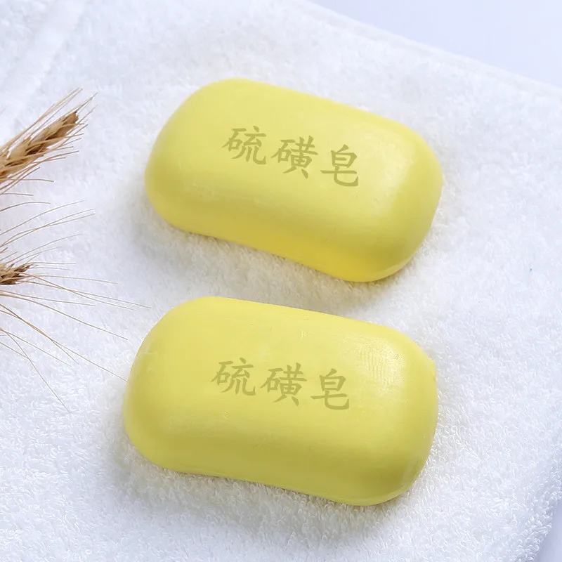 Muran Natural Anti Fungus Perfume Sulfur Bath Soap 75g body cleansing Sulfur Soap Treating Psoriasis Acne Bath Healthy Soap