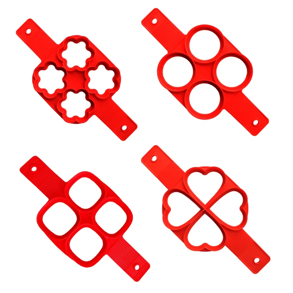 Egg Pancake Ring Nonstick Pancake Maker Mold Silicone Egg Cooker Fried Egg Shaper Omelet Moulds for Kitchen Baking Accessories