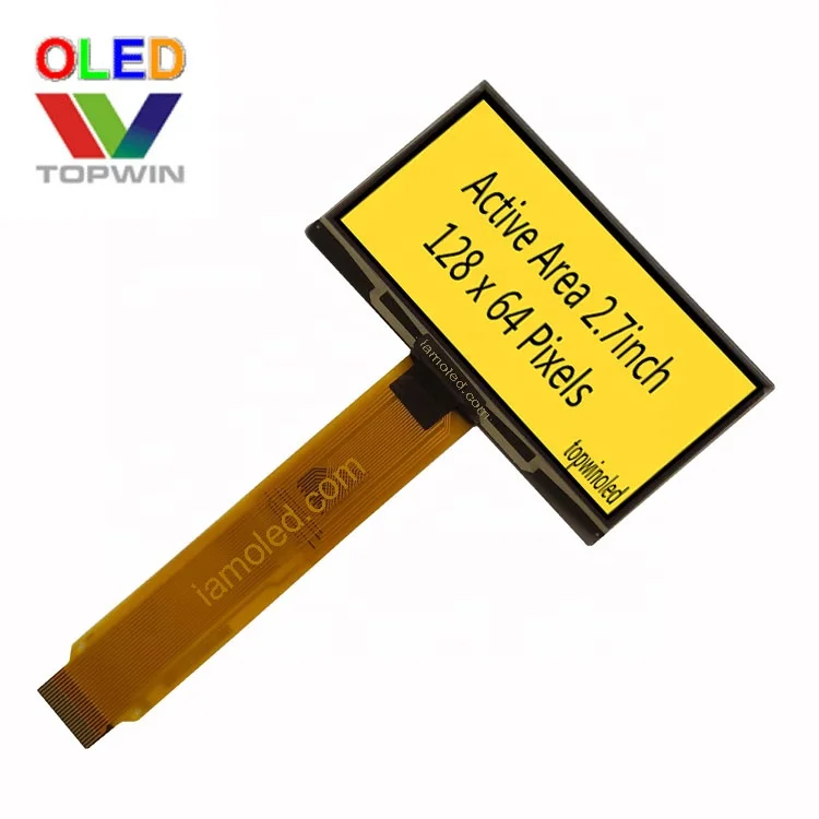 2.7' 2.7inch 2.7 inch 128x64 resolution white colour P35801 oled display with spd0301 driving IC 22pin connector P35802