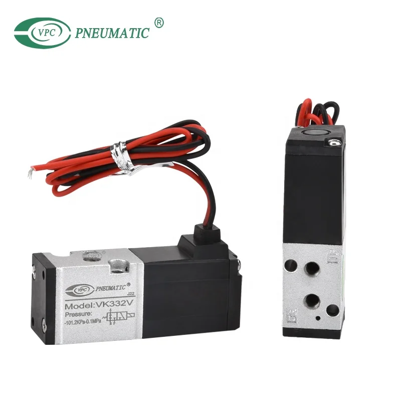 VK332 3 Port Vacuum Solenoid Valve Direct Operated Poppet Pneumatic Valve