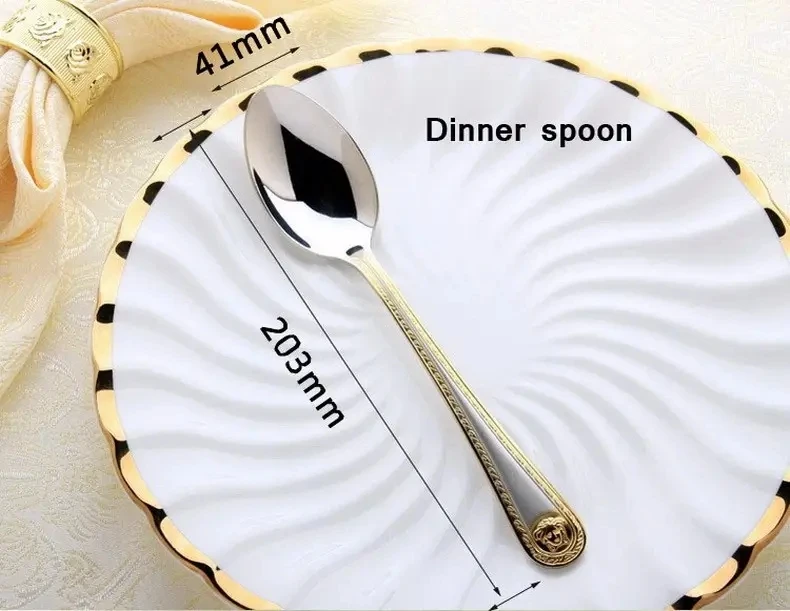 Wholesale 4Pcs Medusa Head Gold Cutlery Stainless Steel Flatware Set Tableware Dinnerware Knife Spoon Fork New ANI-410