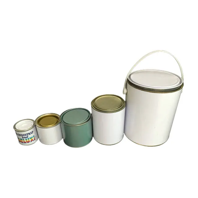 4L Tin Tinplate Paint Buckets With Lid handle Gallon Paint Can